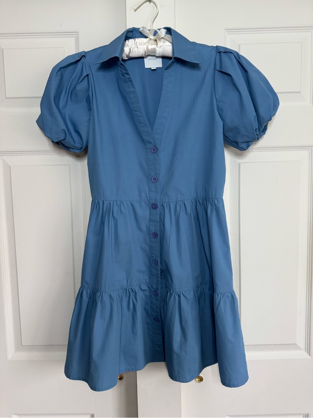 Mint Puff Sleeve Dress